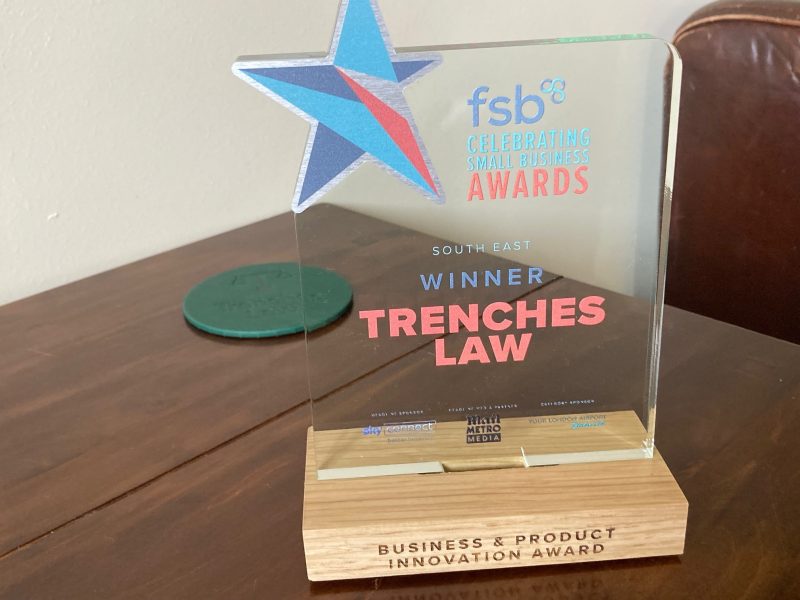 Trenches Law has scooped an FSB Small Business Award